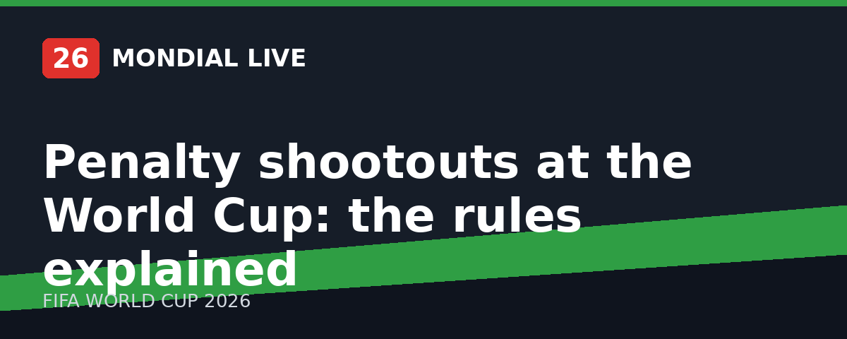 Penalty shootouts at the World Cup: the rules explained