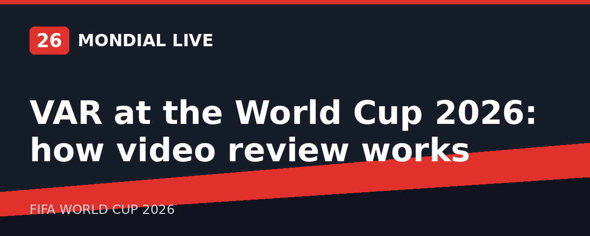 VAR at the World Cup 2026: how video review works